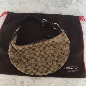 Coach brown bag with the classic C embroidery